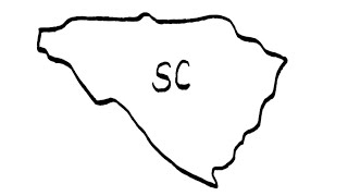 How to Draw South Carolina Outline Map | Easy Step by Step Drawing | USA State Map @XYZArts007