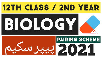 2nd Year Biology Pairing Scheme 2021|2nd Year Pairing Scheme 2021|FSc Biology Paper Scheme |FSc 2021