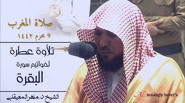 صلاة المغرب 9 محرم 1442 تلاوة عطرة لخواتيم سورة البقرة الشيخ د. ماهر المعيقلي