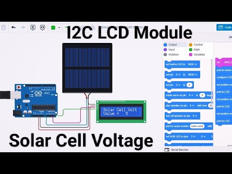 Solar Panels Value Print in i2c LCD Display Using Arduino Tinkercad ...