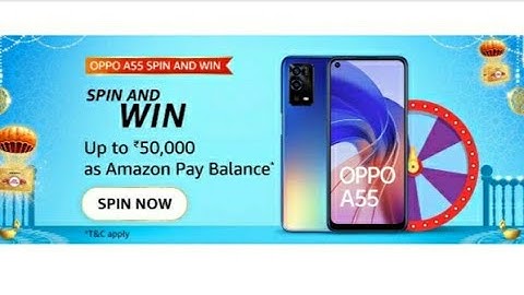 Amazon OPPO A55 Spin and Win Quiz questions and answers