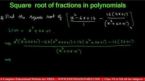 Square  root of fractions in polynomials