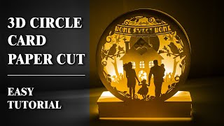 3D Paper Family Circle Pop-up – No-Frame Lightbox-Style Card Tutorial screenshot 2
