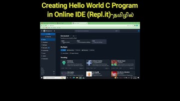 Hello World C Program in Online IDE Repl it  #shorts