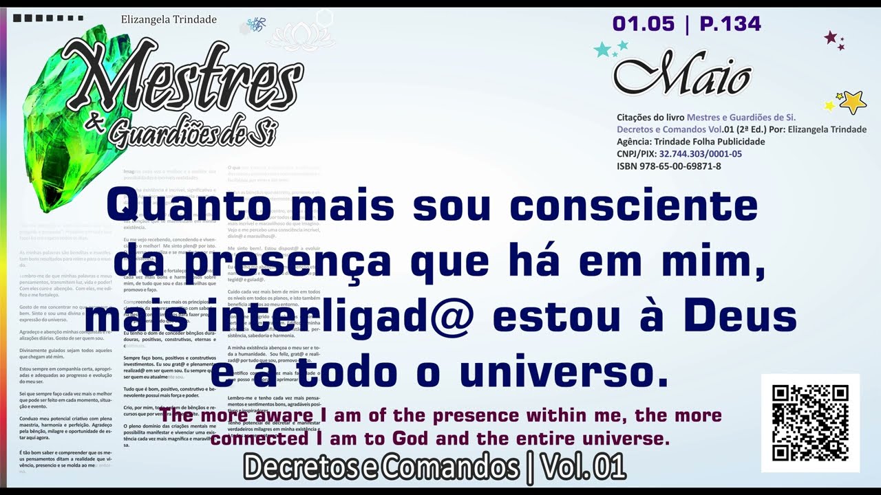 Mestres e Guardiões de Si. Decretos e Comandos Vol.01 CAPÍTULO 05 Autodesenvolvimento ∞ MAIO
