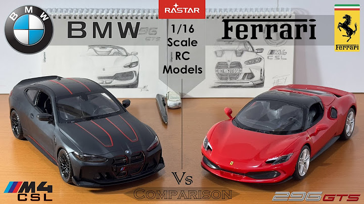 Rastar Ferrari 296 GTS Vs Bmw M4 CSL 1/16 Scale RC Models