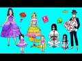 Paper Dolls Dress Up ~ Costumes Mother and Daughter Rapunzel & Poor Sadako ~ Barbie Story & Crafts