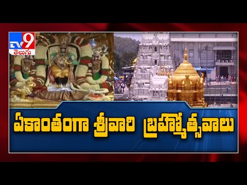 గోవిందా...గోవిందా || ఏకాంతంగా Srivari బ్రహ్మోత్సవాలు - TV9