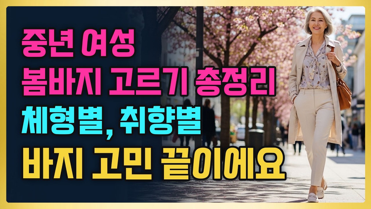뱃살·엉덩이 완벽하게 커버주는 봄 인생 바지 고르는 법 👖 I 시니어패션 I 중장년패션 I 50대패션 I 60대패션 I 70대 패션