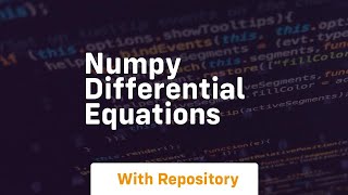 numpy differential equations