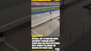 The Xfinity race at Fontana is postponed until Sunday due to rain & snow ☔️❄️ #shorts #NASCARonFOX