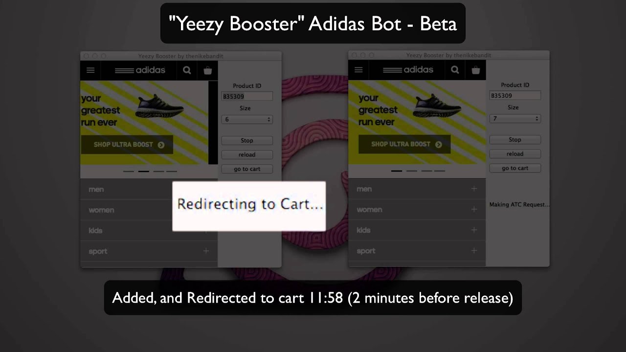 Adidas "Yeezy Booster" ATC Bot