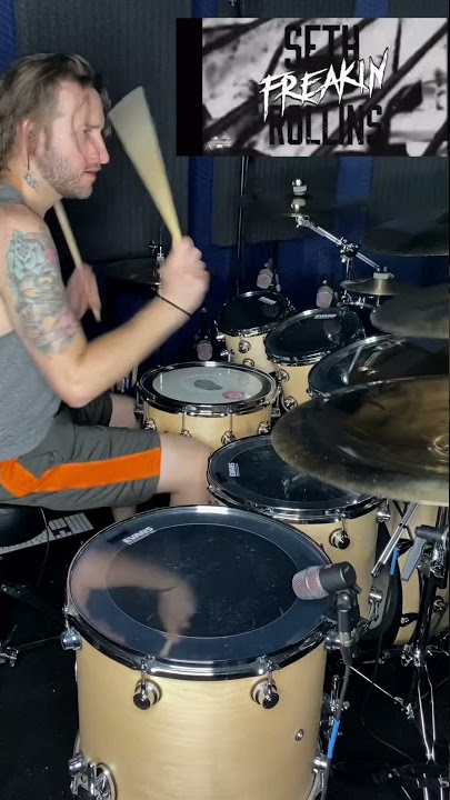 Seth Rollins WWE Entrance Theme. #shorts #wwethemesongs #wrestling #sethrollins #drumcover #drummer