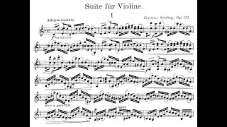 Suite for Violin Solo Op.123 By Christian Sinding (with Score)