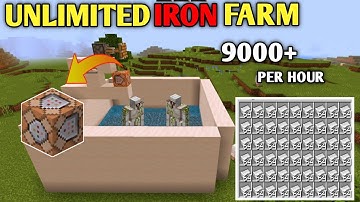 HOW TO MAKE UNLIMITED IRON FARM WITH COMMAND BLOCK IN MINECRAFT PE || VK VICKEY GAMER