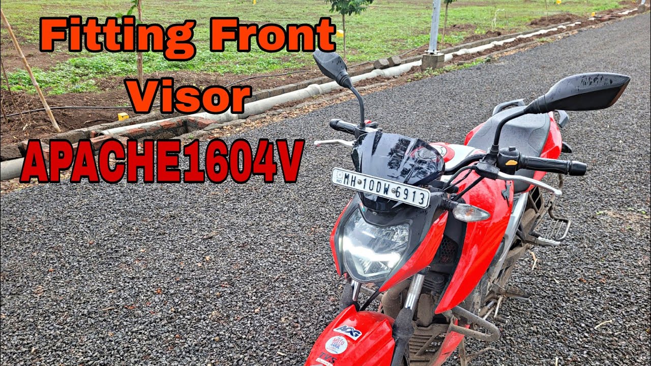 OFFICIAL TVS FRONT WINDSHIELD APACHE 160/2004V BS 6 🔥| MODIFICATION IN APACHE 1604V♥️ #apache