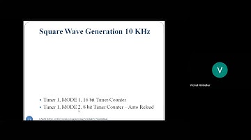 Lecture 40 8051 Timer Counter Square Wave Generator MODE 1