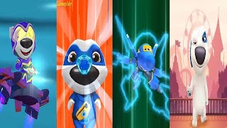 Talking Tom Hero Dash VS Super Wings : Jett Run VS talking tom bubble shooter Gameplay