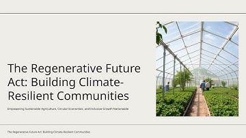 The Regenerative Future Act: Building Climate-resilient Communities