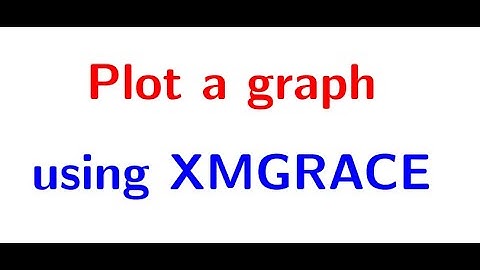 How to plot graph in xmgrace?