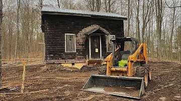 Saving the Abandoned Cabin from COLLAPSE - NEW FOUNDATION!