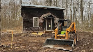 Saving the Abandoned Cabin from COLLAPSE  NEW FOUNDATION!