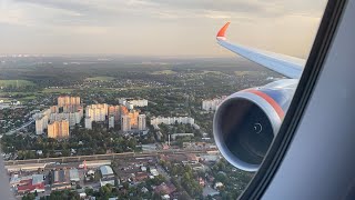 Посадка Airbus A350-900 а/к Аэрофлот в Шереметьево