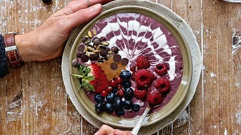 Bol de aa con fruta | RECETA PARA DESAYUNO | Delic...