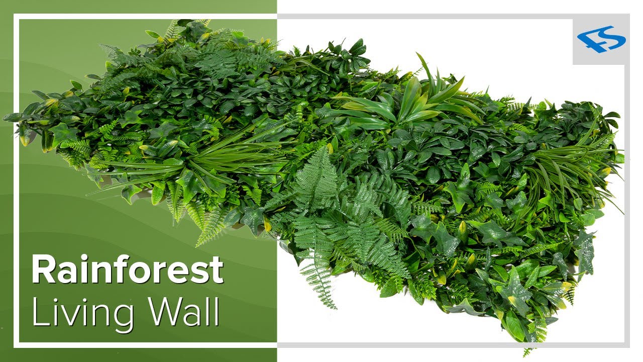 Rainforest 600×300×450 Artificial Living Wall | Faux Rainforest Living Wall