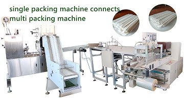 multiple straw counting packing machine after Straw single packaging machine