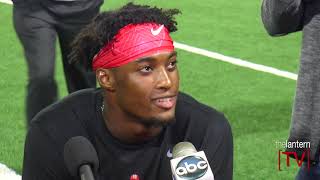 Ohio State CB Denzel Ward speaks after fall practice on 9/6