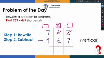grade 2 rewrite three digit subtraction