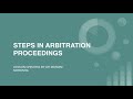 Steps in arbitration proceedings