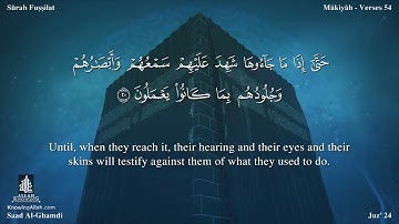 41 سورة فصلت مترجمه بالانجليزية بصوت القارئ سعد الغامدي Surah Fussilat Translated To English