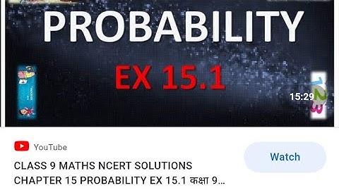 PROBABILITY  NCERT SOLUTIONS