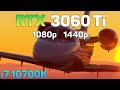 RTX 3060 Ti Flight Simulator 2020 - 1080p , 1440p Fps Test