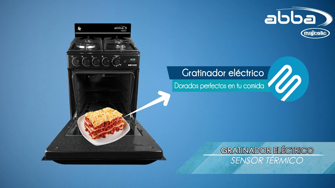 ExperienciaAbba\u200b\u200b Estufa De Piso ABBA Majestic AT 203-5 GT TC Con Horno  |Gas |4 Puestos |Gratinador - YouTube