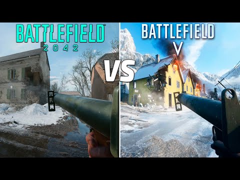 Battlefield Portal (2042) vs Battlefield 5 - Comparison (Shooting, details, destructions)