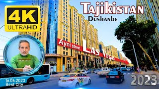 4k Tajikistan Dushanbe, Масчиди Шохмансур, Садбарг, улица Айни, 2023