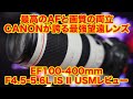 安定の画質と超高速AFのバランスが素晴らしい　安定のCanonの白レンズ　EF100-400mm F4.5-5.6L IS II USM レビュー