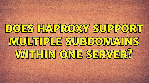 Does HAProxy support multiple subdomains within one server? (2 Solutions!!)