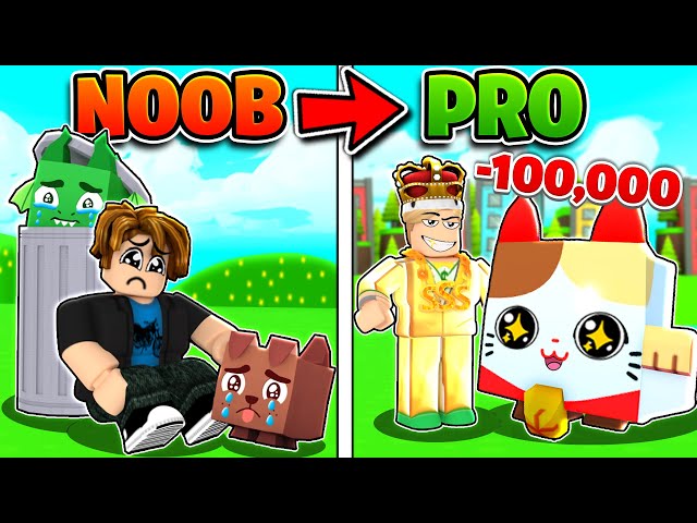 NOOB virou PRO com ROBUX INFINITO! no PET SIMULATOR X do ROBLOX 😲 