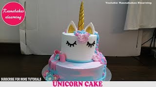 unicorn theme birthday cake ideas design decorating tutorial video