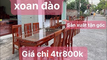 Hot hot !!! Chỉ với 4tr800k có ngay bộ bàn ăn 6 ghế gỗ xoan đào chữ nhật rất đẹp. Lh :0979-254-698