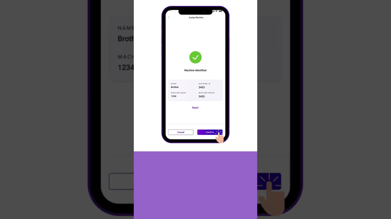 Machine assignment using QR code