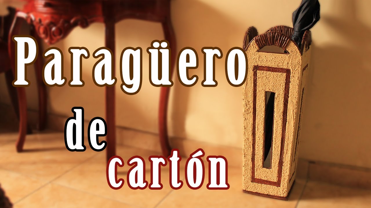Como hacer un paragüero de cartón | DIY paragüero impermeable | resistente al agua