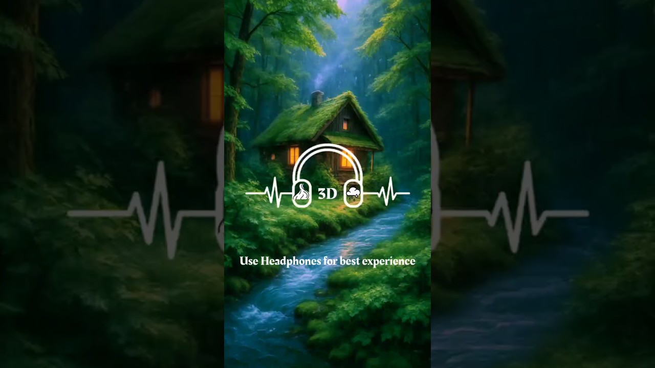 3D Forest Cabin | Relaxing Nature, Stream & Soft Music for Sleep
