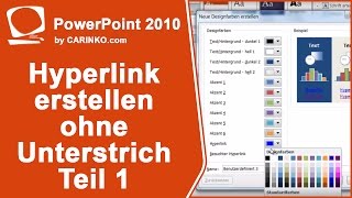 MS Office Powerpoint 2010 Hyperlink ohne Unterstrich Teil 1 - carinko.com