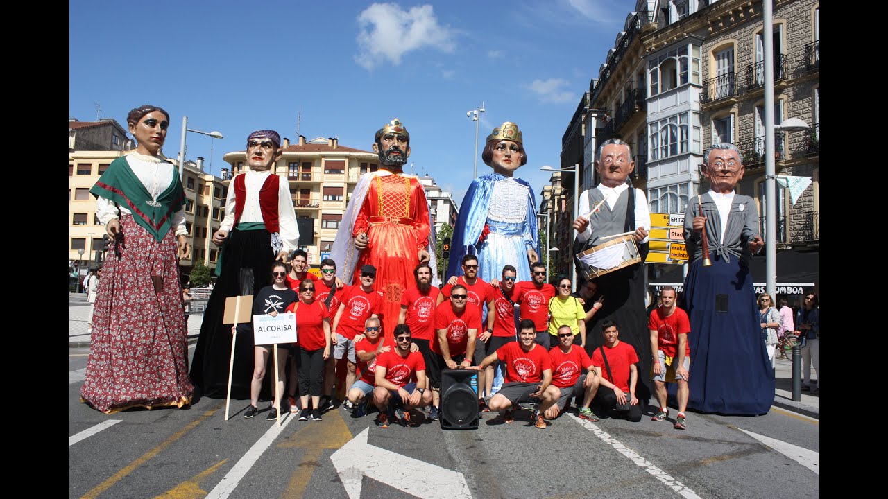 La Comparsa de Gigantes de Alcorisa en la Gigantada Solidaria de Irún (08-06-2019)