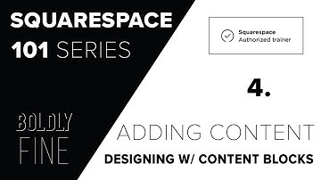 Squarespace 101  #4 Adding Content  Designing with content blocks
